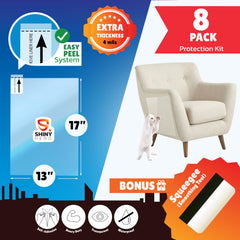Shiny Hero furniture scratch deterrent film hides scratches while staying discreet.