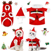 ShinyMatch Santa-Reindeer Costume front view for festive pet photos