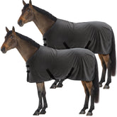 Shinylin horse fleece cooler blanket front view—2-pack versatility for daily cooling.