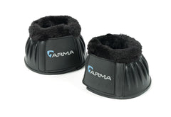 Shires ARMA fleece-trim bell boot front view for hoof protection during turnout