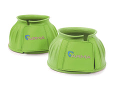 Shires ARMA Over Reach Bell Boot in Bright Green protects front hooves during training