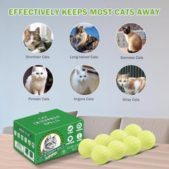 SHIUMORE cat deterrent easy-to-use pack with individually wrapped balls for quick placement.