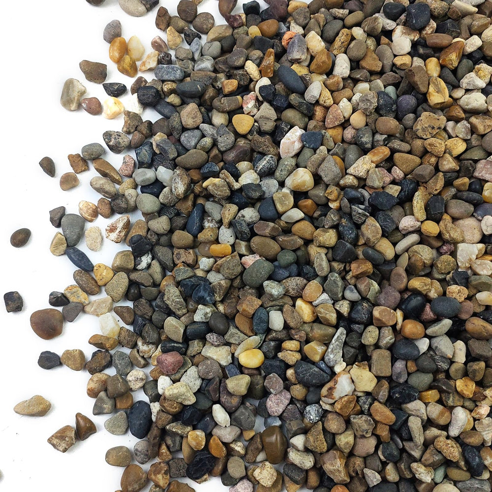 SHIZWU 20lb aquarium gravel close-up showing natural color for layered aquascapes.