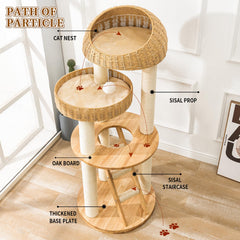SHODMI cat tree layered nests provide multiple lounging spots for curious cats