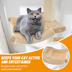 SHODMI cat tower with sisal scratching posts preserves furniture