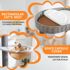 SHODMI cat tree thick posts and sturdy base for stability.