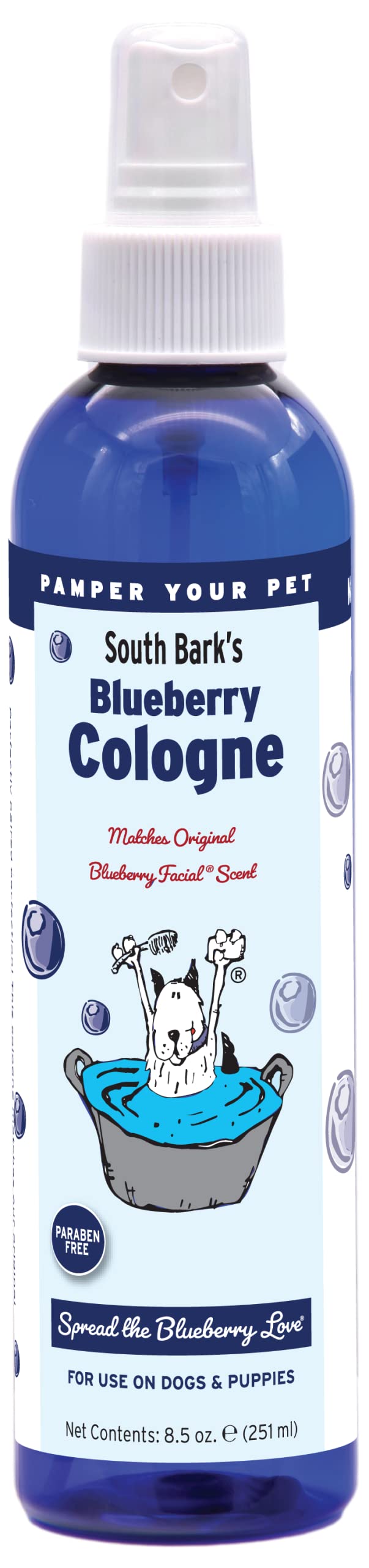Showseason South Bark's Original Blueberry Dog Cologne bottle, quick refresh