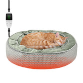 ShuRung electric heated cat bed outer view highlights cozy warmth and secure wrap design.