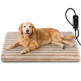SHU UFANRO pet heating pad soft-cover provides cozy warmth for lounging pets.