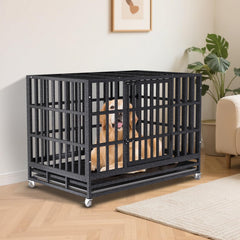 SHUSHIM kennel frame close-up highlighting high-strength metal construction for large breeds