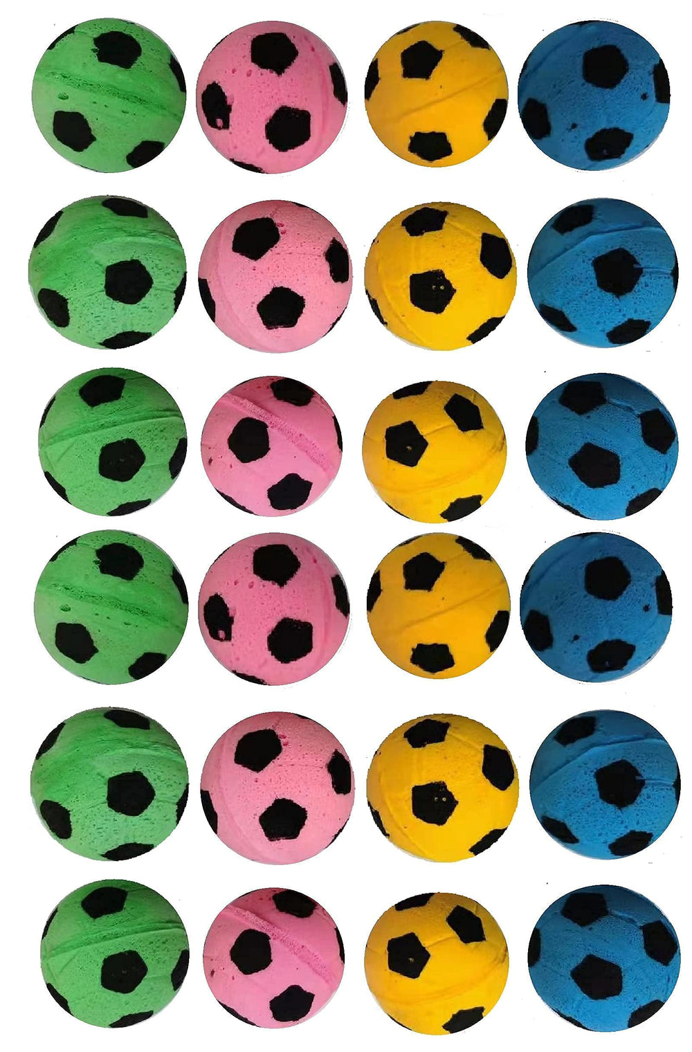 SHUYUE foam soccer ball pink side-view for playful pounces and fetch