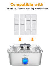 SIBAYS compatible 4Gal/15L fountain demonstrates a snug fit for large dogs.