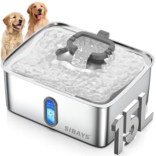 SIBAYS FS78 front view shows a large-capacity fountain designed for multi-pet homes.