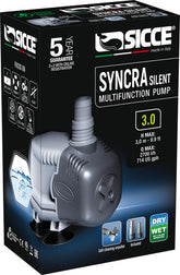 Sicce Syncra Silent 3.0 pump front view highlighting compact, quiet operation for aquariums.