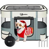 Siedihit Dog Cat Playpen assembly-ready setup for quick containment.