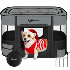 Siedihit dog cat playpen foldable for quick setup and versatile use.