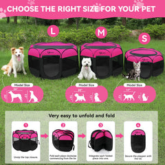 Siedihit playpen front-door access for pets to enter or exit easily.