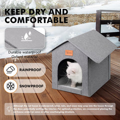Siedihit outdoor cat house entrance shows easy access for cozy shelter.
