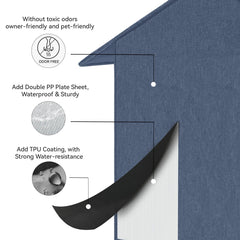 Siedihit outdoor cat house insulation and cushion improve comfort in cold weather.