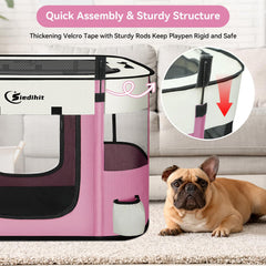 Siedihit playpen folded storage demonstrates compact, space-saving design.