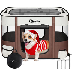 Siedihit playpen mesh 360-degree view keeps pets visible and safe.