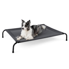 SIEMOUR elevated 50in dog bed offers cooler nights with improved airflow.