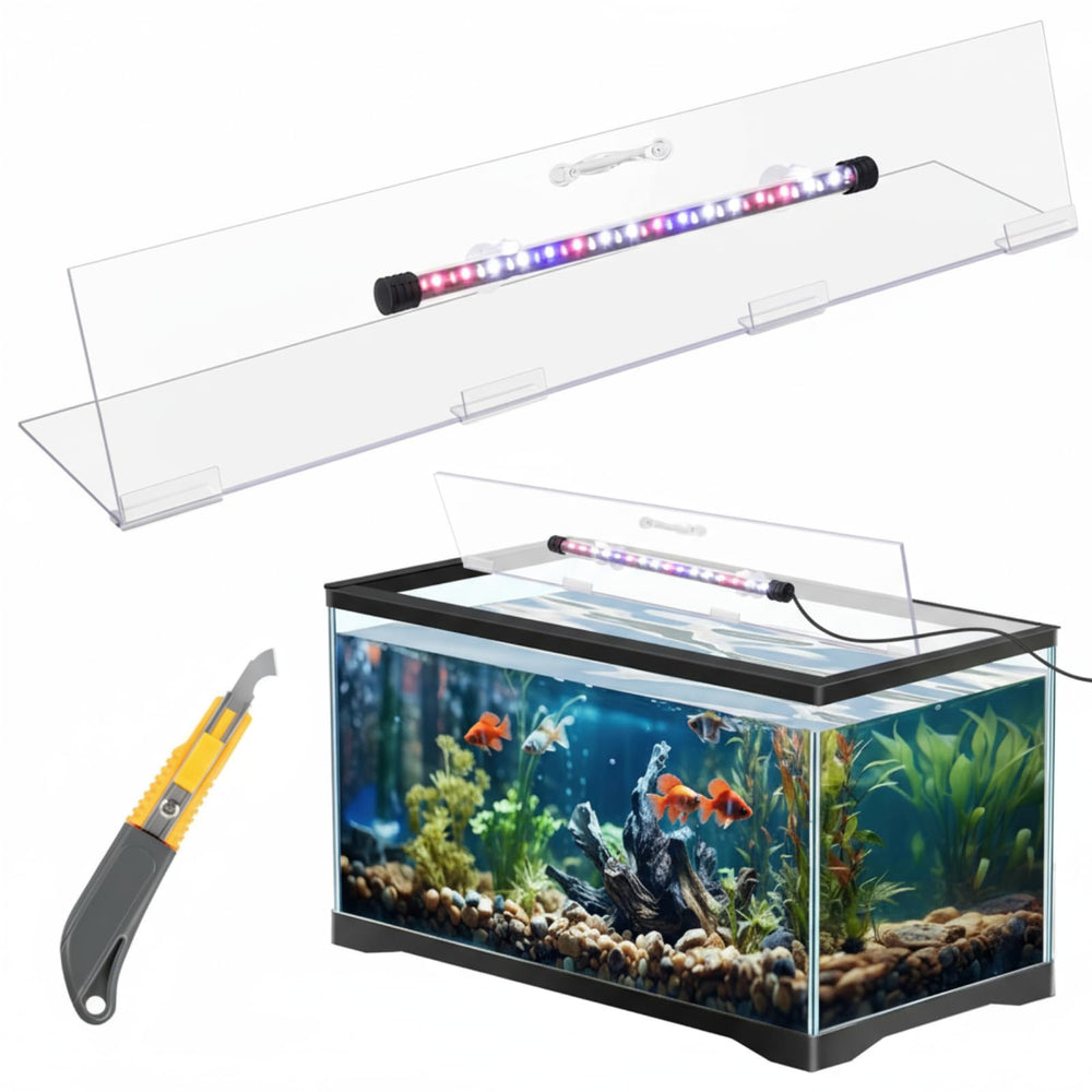 Sieral aquarium lid polycarbonate canopy with LED offers clear visibility and durable protection.