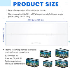 Sieral LED light for aquarium canopy provides bright, even tank illumination.