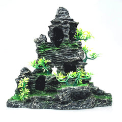 SiissaPeksid mountain-view stone ornament offers a safe hiding spot for small fish.