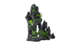 SiissaPeksid resin-mountain-view-decoration showcases natural tones and easy cleaning in home aquariums.