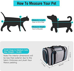 Siivton 4-sides expandable pet carrier expanded state demonstrates extra room for cats or small dogs