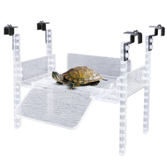 SIKGFPN adjustable turtle basking platform wide view promotes natural basking behavior