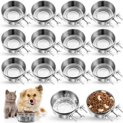 Silkfly 14-piece crate bowls for daily pet feeding with clamp