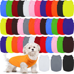 Silkfly 39-pieces dog shirts pack in multiple colors for daily wear