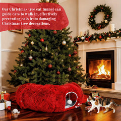 SilTriangle cat tunnel plush fabric surrounds cats in soft warmth.