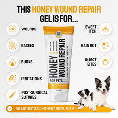 Silver Grade honey and colloidal silver gel swirl highlights soothing application