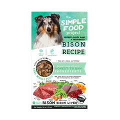 Simple Food Project bison recipe freeze-dried dog food bag for convenient meals