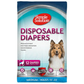 Pañales de Simple Solution para perras medianas con ajuste seguro para comodidad diaria.