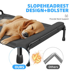 Simple Trending bed with soft side bolster offers gentle neck support for naps.