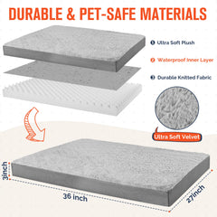 Simple Trending removable cover dog bed gray demonstrates easy cleaning