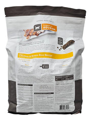 SIMPLY NOURISH grains shown with cat food in a bowl for adult cat nourishment.