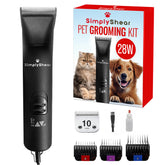 SIMPLYSHEAR SS200 premium dog clippers kit setup for at-home grooming sessions.