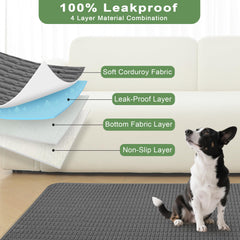 Sinotalent corduroy-reusable puppy pad with soft fabric and boho-inspired design
