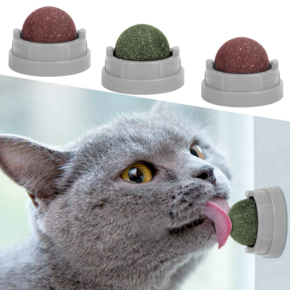 SINROBO catnip balls wall-mount grey for easy interactive wall play.