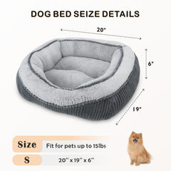 SIWA MARY dog bed with 100% PP cotton filling for soft cushioning