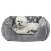 SIWA MARY rectangle dog bed with soft fluffy inside for cozy warmth.
