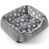 SIWA MARY rectangle dog bed with soft fluffy interior offers cozy warmth for small and medium dogs.