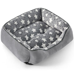 SIWA MARY rectangle dog bed with soft fluffy interior offers cozy warmth for small and medium dogs.