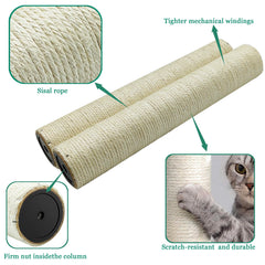 SIYIPURR replacement posts install easily to upgrade your cat tree.