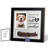 Skittypurr dog memorial frame with collar display preserves memories and keeps the collar secure.